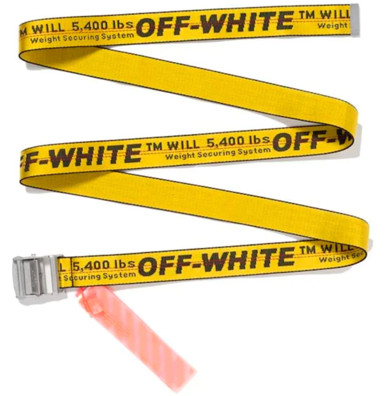 

Желтый полиамидный мужской ремень Off-White