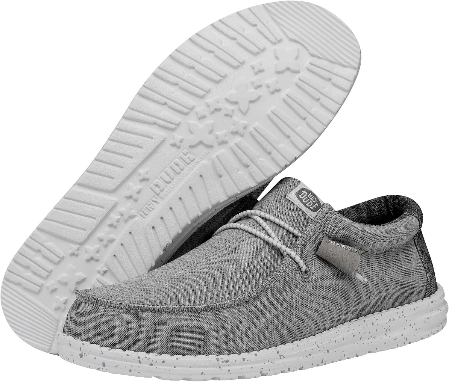 HEYDUDE - Мужские спортивные вязаные туфли Wally Sport - Слипоны - Мокасины, Gray — фото 4
