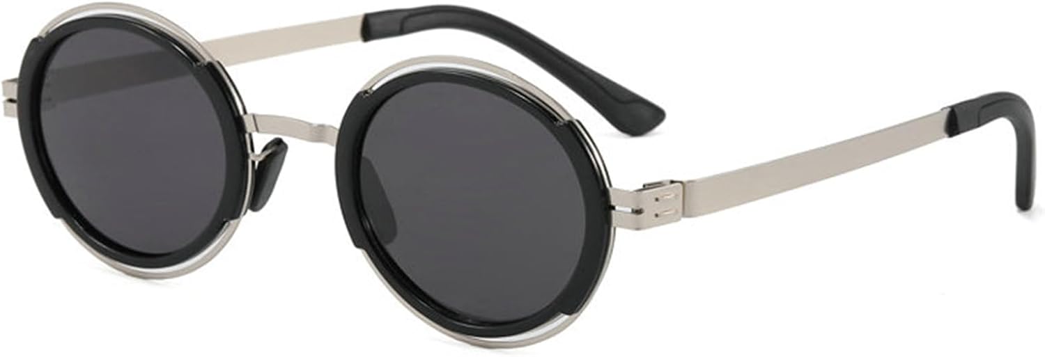

Овальные солнцезащитные очки COTIA 2025 для женщин и мужчин, классические маленькие круглые поляризованные очки в металлической оправе в стиле панк, солнцезащитные очки для активного отдыха, Silver Grey