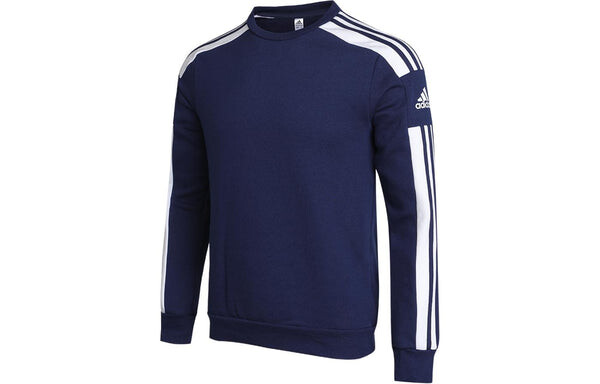 Толстовка round neck pullover long sleeves blue Adidas, синий — фото 3