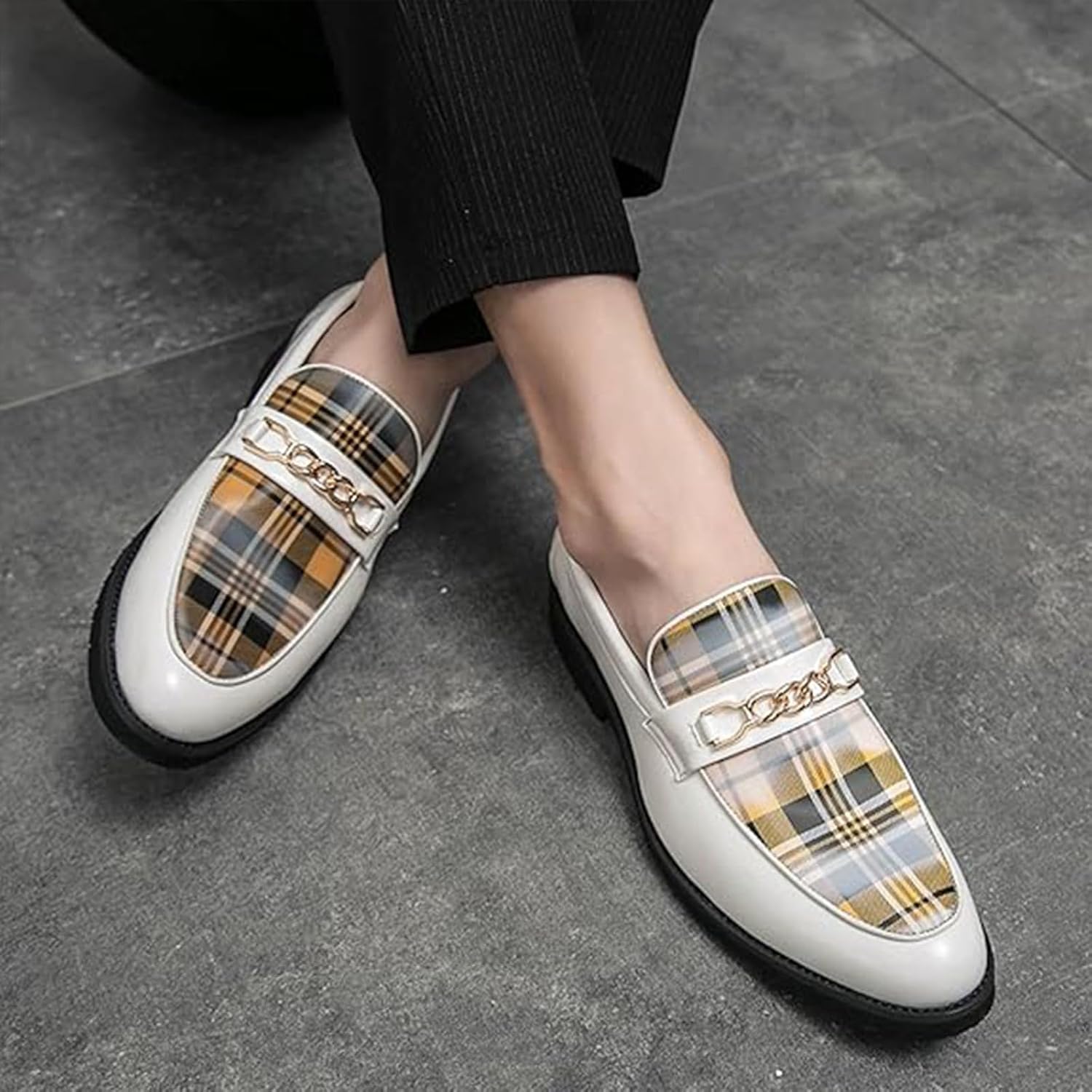 Мужские классические деловые туфли из натуральной кожи, оксфорды, удобные и дышащие, для работы и различных случаев Xinduoyu, коричневый — фото 4