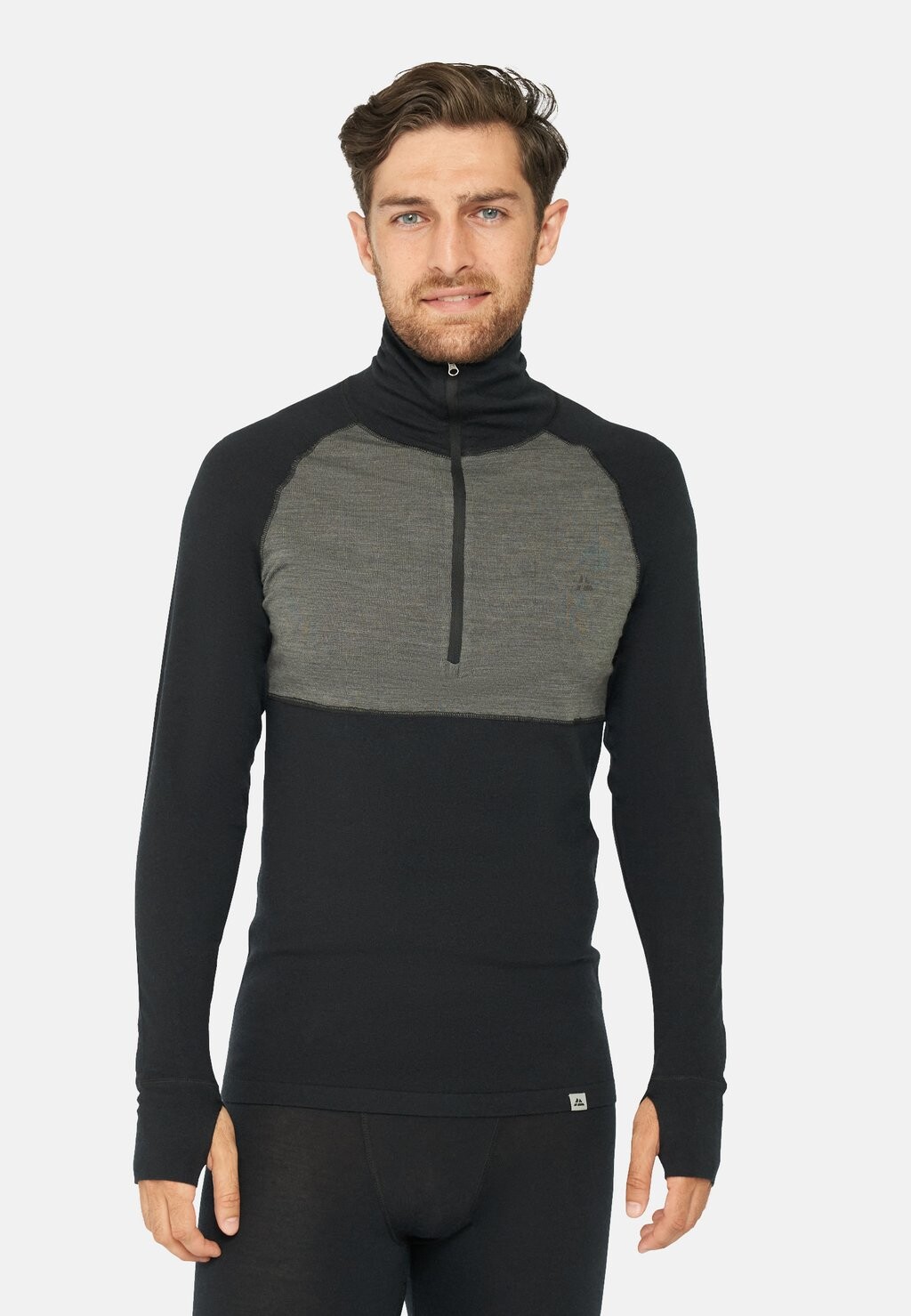 

Вязаный свитер HALFZIP Danish Endurance, цвет blackgrey