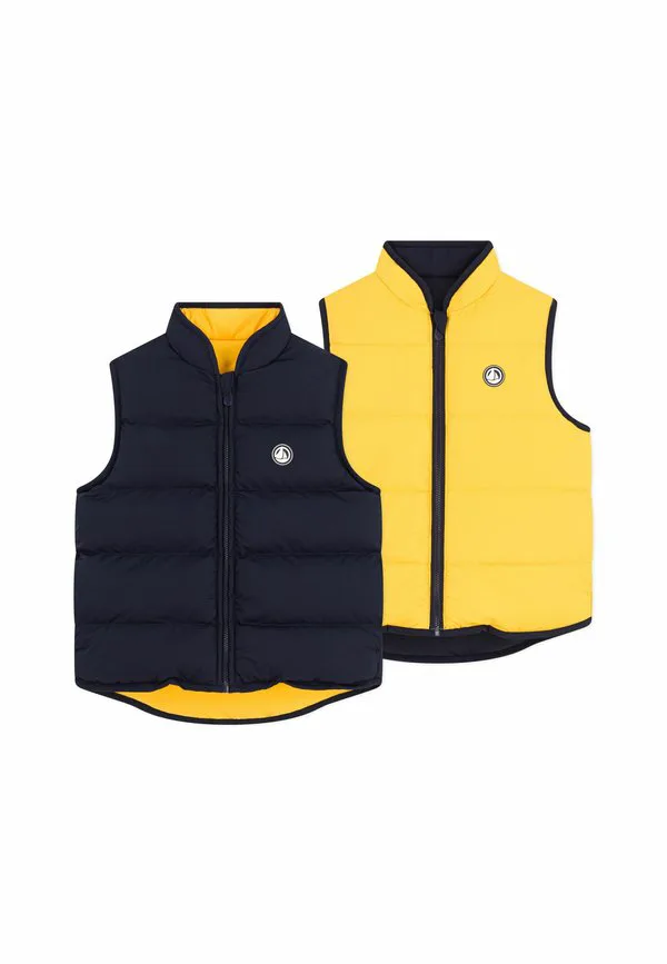 Двусторонняя майка без рукавов Petit Bateau, Smoking/Jaune — фото 3