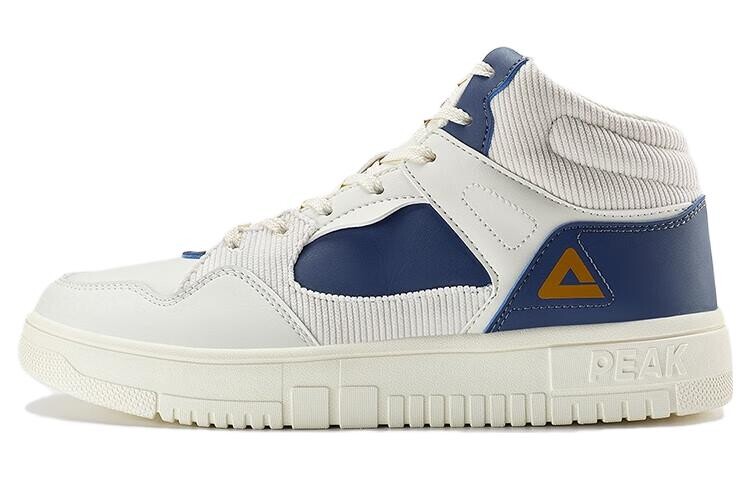 

Кроссовки PEAK Skateboarding Shoes Men Mid-top White/blue, белый/синий