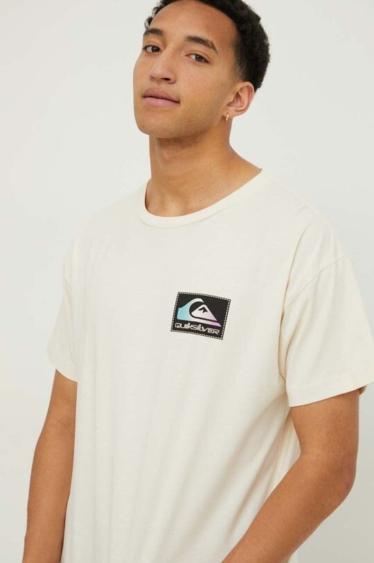 

Хлопковая футболка Quiksilver, бежевый