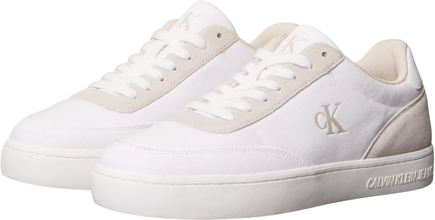 Кроссовки Calvin Klein Herren Cupsole Classic Canvas Low Top Calvin Klein Jeans, White Bright White Eggshell — фото 3