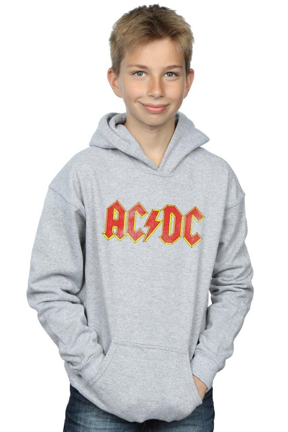 

Толстовка с потертым логотипом AC/DC, серый