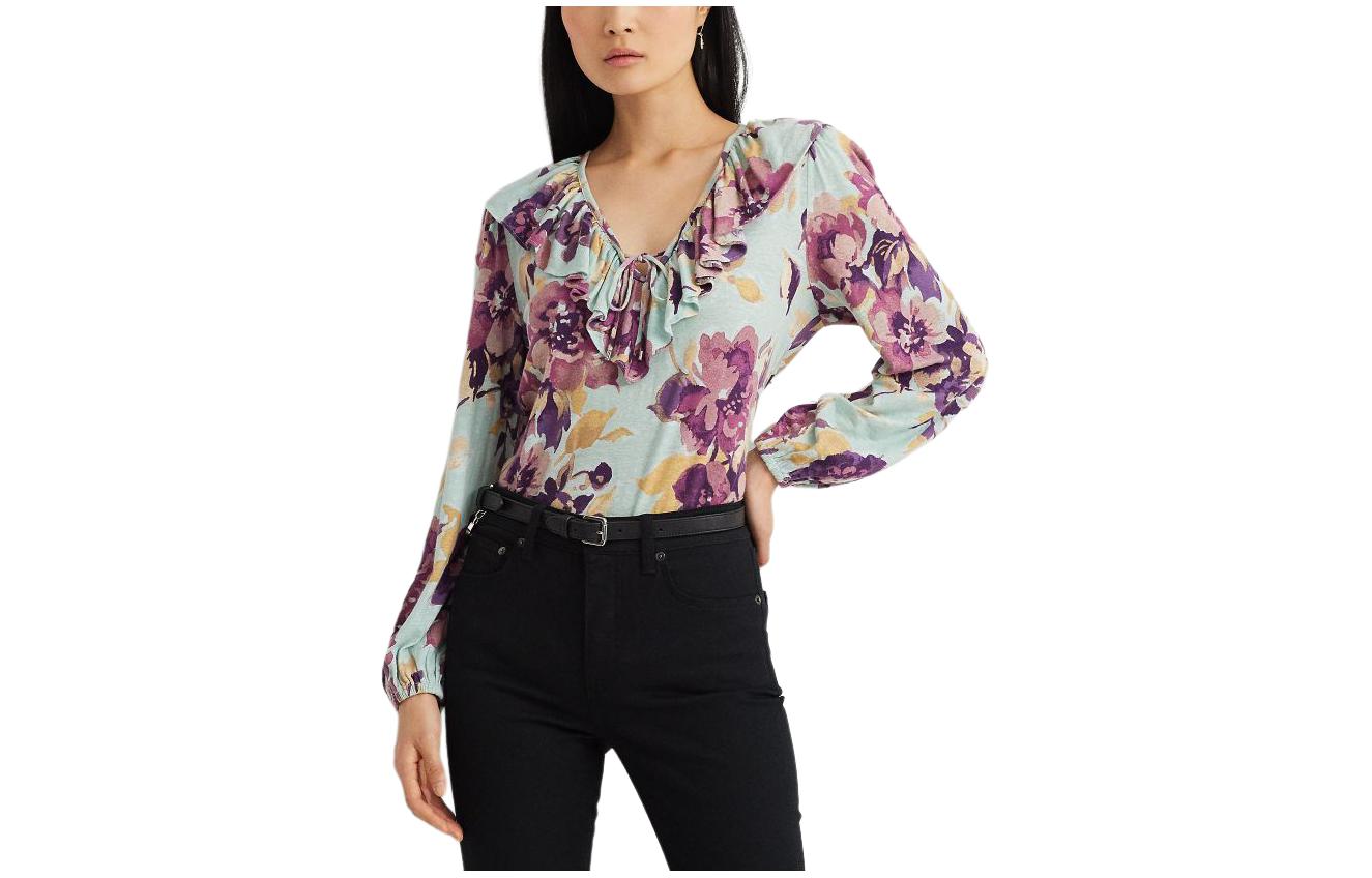 

Вязаный свитер SS24 женский разноцветный Polo Ralph Lauren, мультиколор