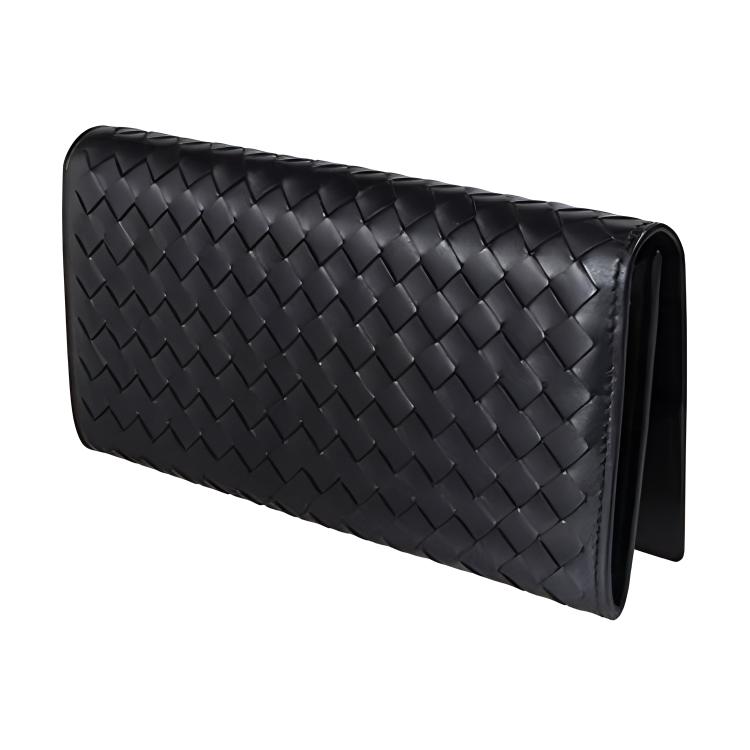 Кошелёк из телячьей кожи унисекс чёрный Bottega Veneta — фото 4