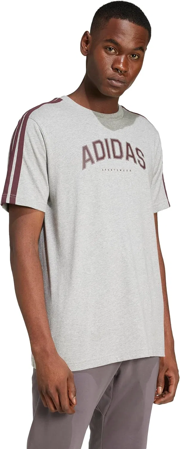Футболка с графикой adidas, Medium Grey Heather — фото 4