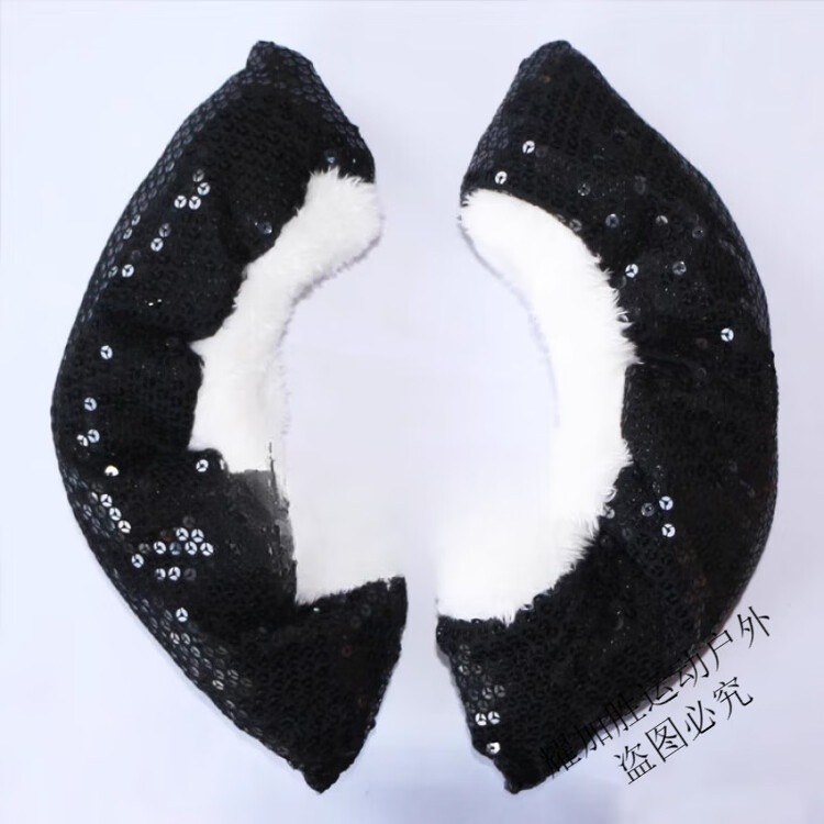 

HEAD ZKHE Чехлы для лезвий коньков для фигурного катания, впитывающие плюшевые с пайетками, одна пара черные пайетки