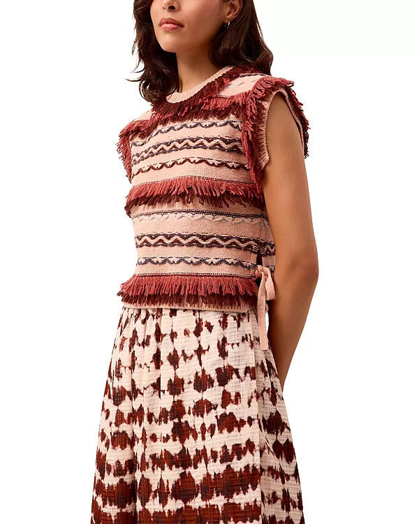 

Свитер без рукавов Desmond с бахромой Marie Oliver, красный