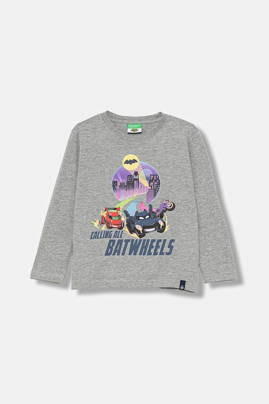 

Детская хлопковая кофта с длинным рукавом United Colors Of Benetton, серый