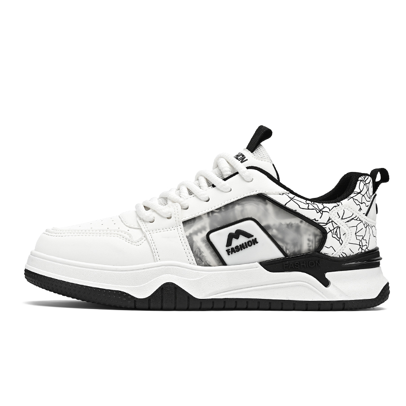 

Boogie Bear Амортизирующие противоскользящие износостойкие низкие кеды с эффектом увеличения роста мужские бело-черные, цвет White Black