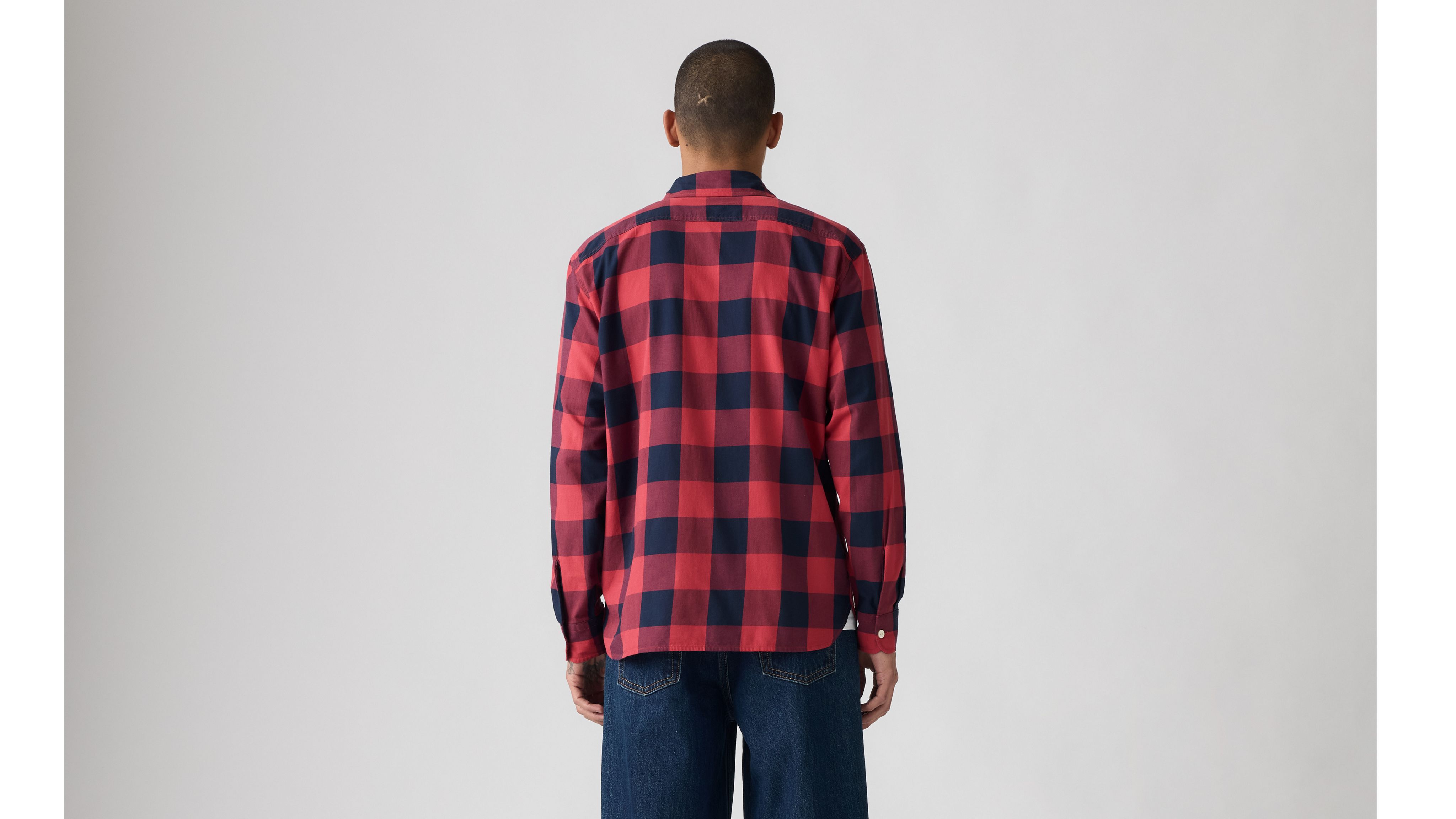 Классическая рабочая рубашка Levi's, Albany Plaid Jalapeno - Red — фото 3
