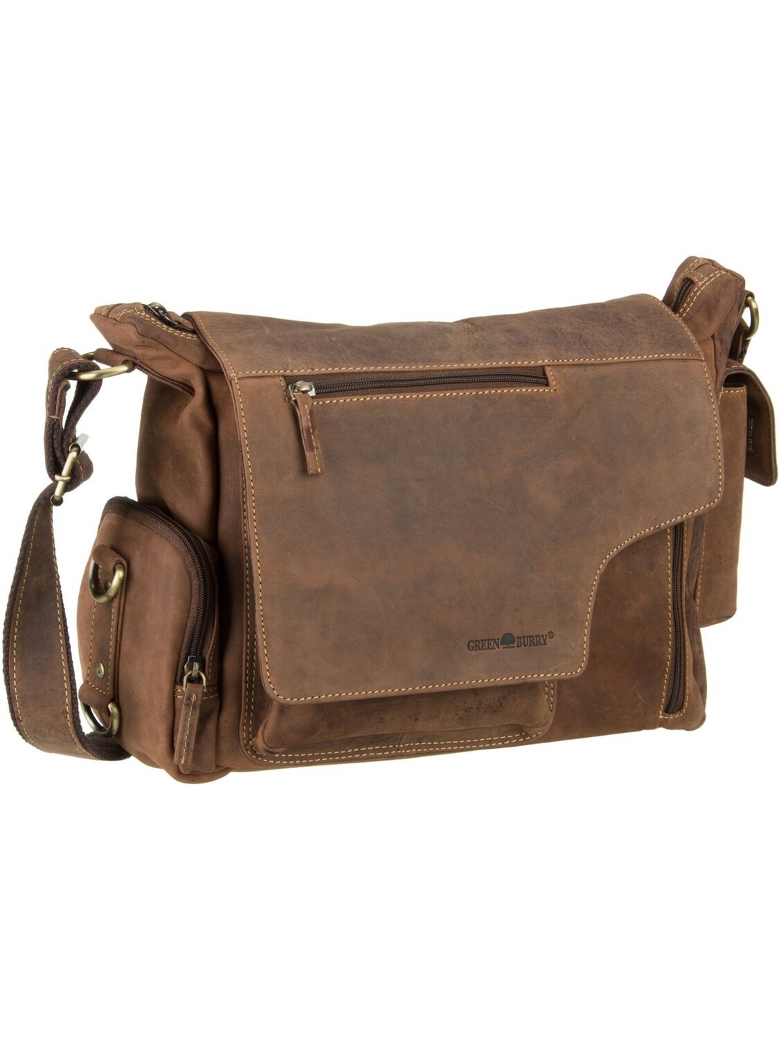 

Сумка через плечо Greenburry Vintage New Hunting Bag II, цвет Sattelbraun