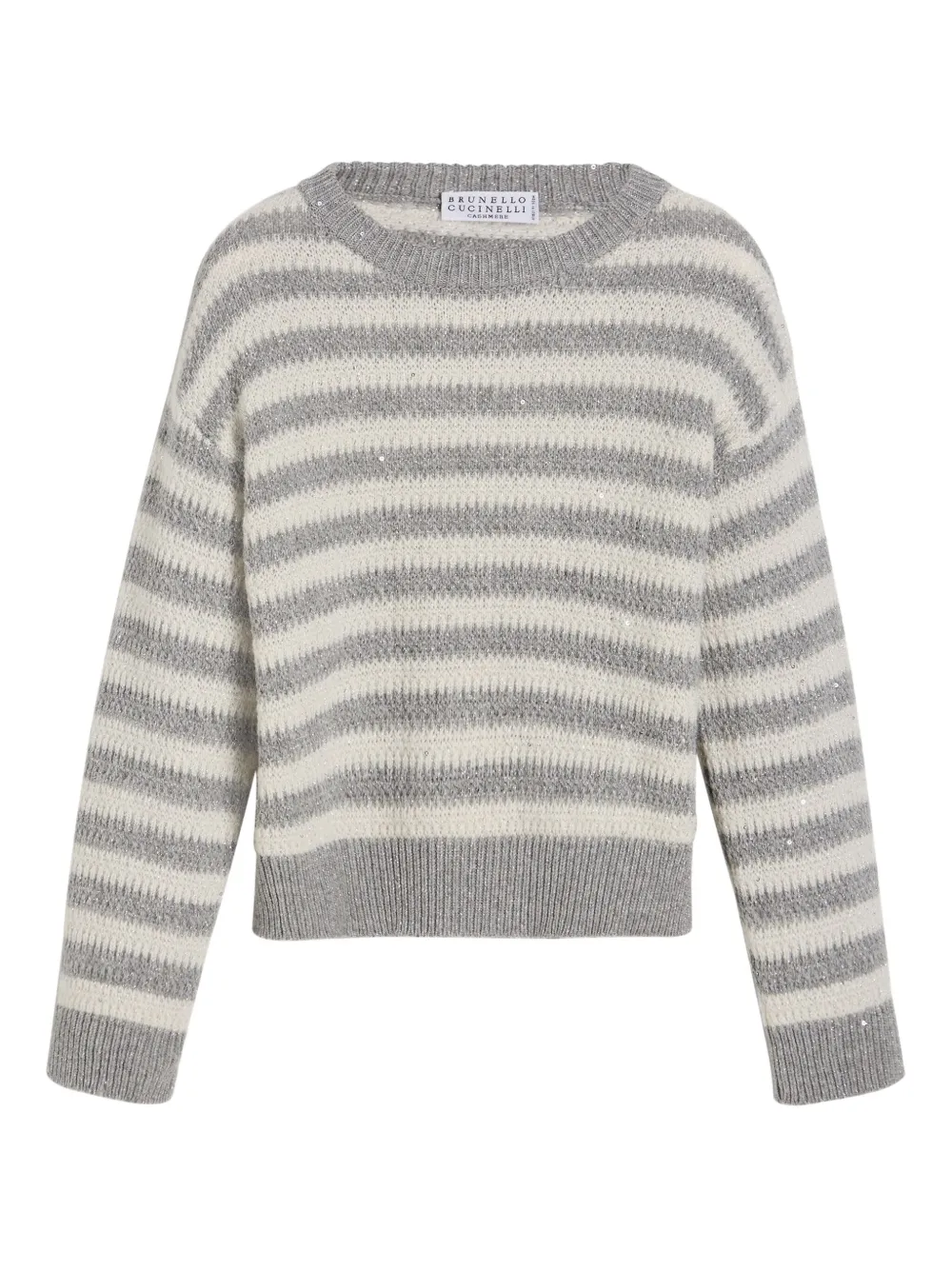 

Свитер с пайетками Brunello Cucinelli Kids, серый