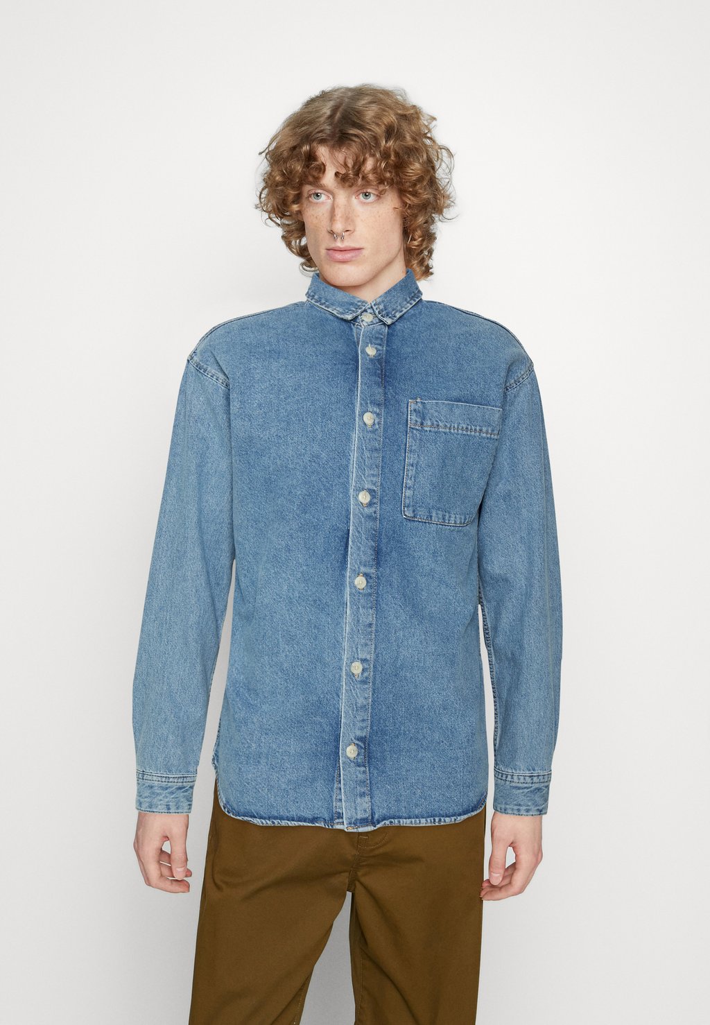 

Рубашка Jjicreek Jjshirt Jack & Jones, цвет light blue denim