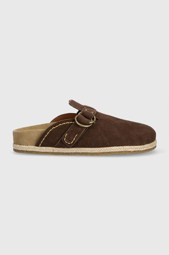 

Замшевые тапочки Turbach Clog Polo Ralph Lauren, коричневый
