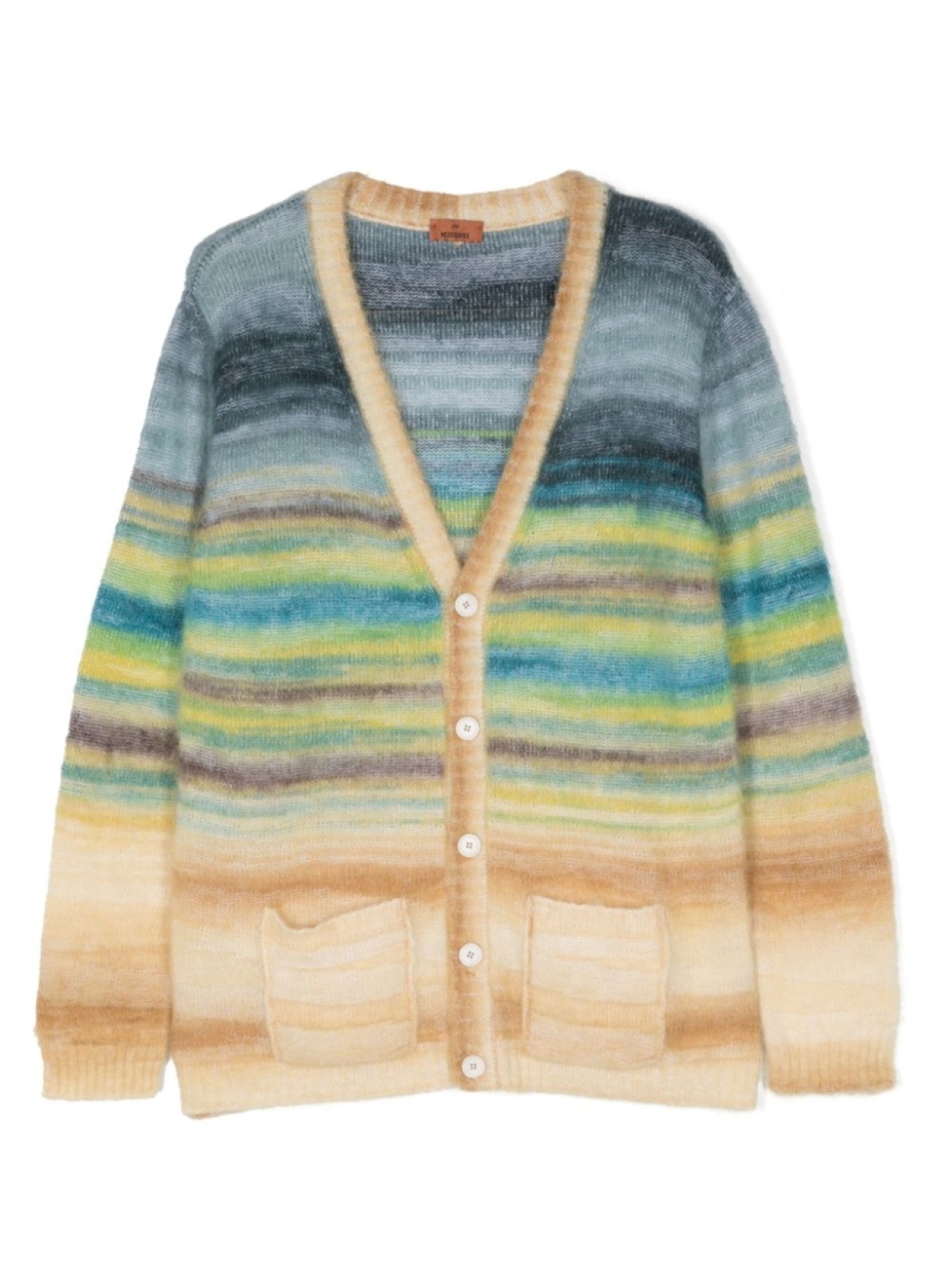 

Missoni Kids полосатый джемпер вязки интарсия, желтый