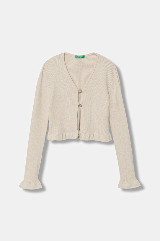 

Детский кардиган из смесовой шерсти United Colors Of Benetton, бежевый