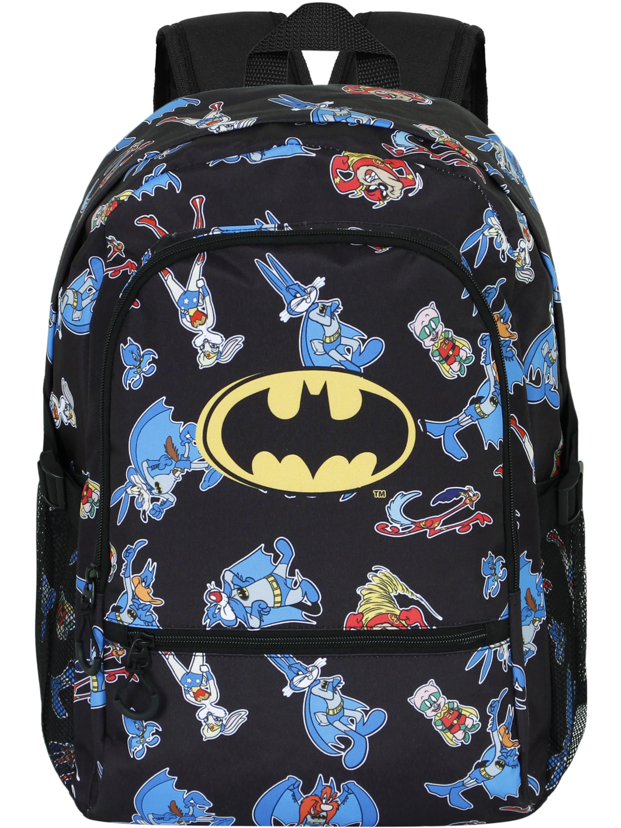 

Warner Bros. Рюкзак 'Looney Tunes Batman Comic-Fan Fight 2.0' в черном цвете