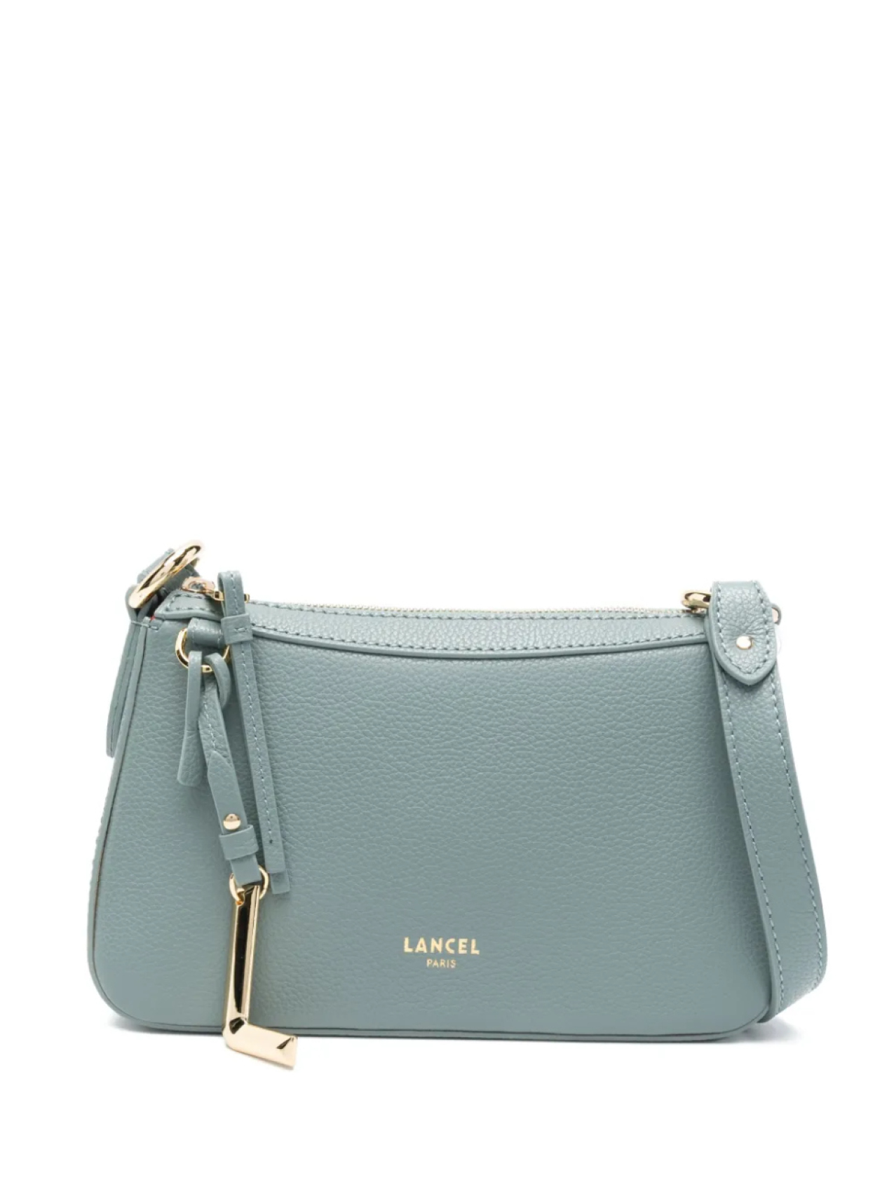 

Кожаная сумка через плечо Lancel, серый