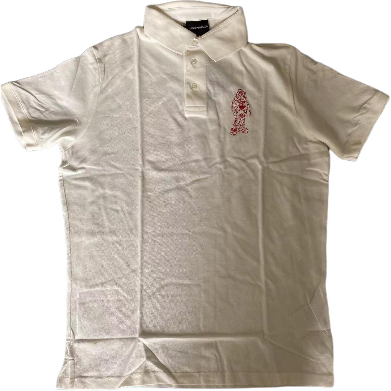 

EMPORIO ARMANI Белая поло для мужчин