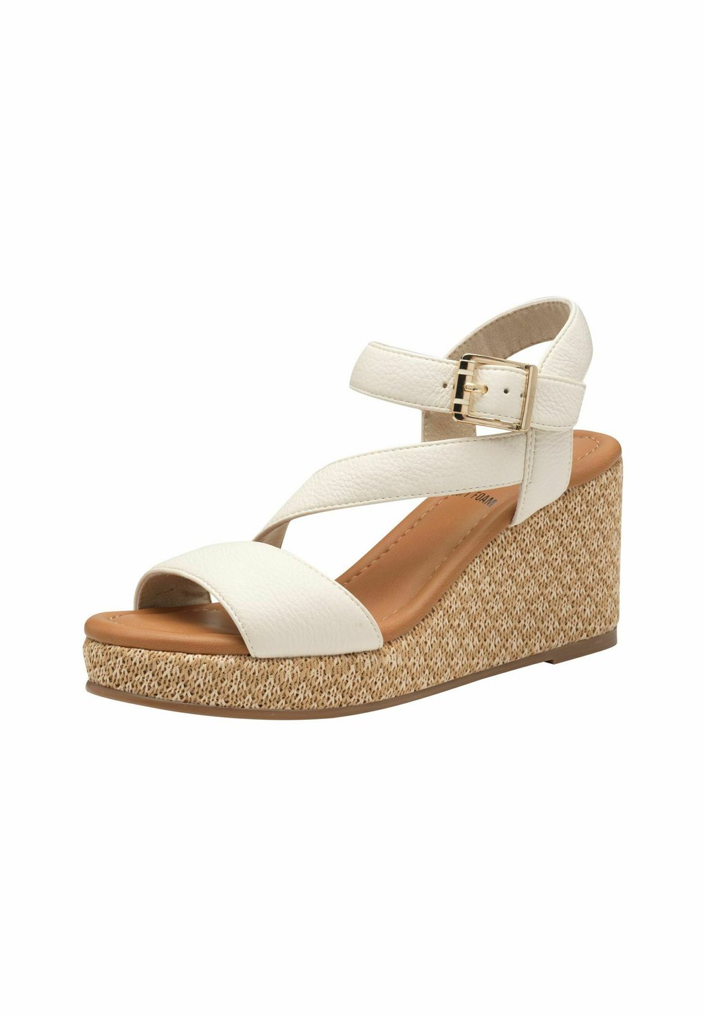 Босоножки на танкетке High heeled sandals s.Oliver, бежевый — фото 2