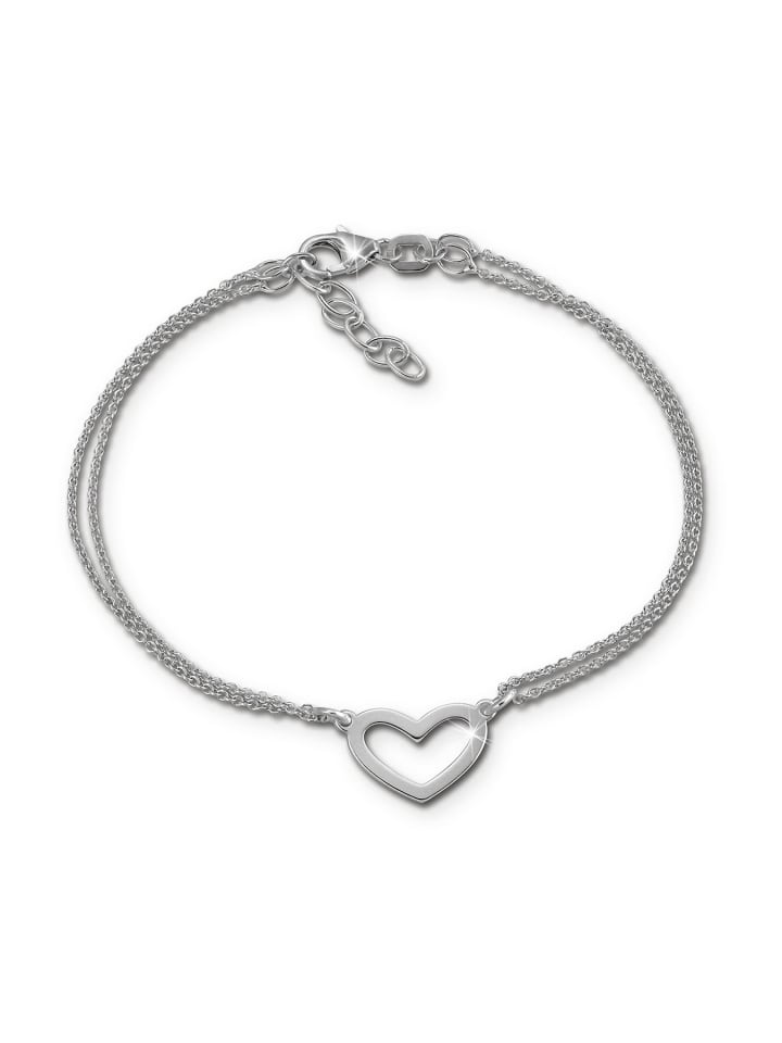 

SilberDream Женский серебряный браслет SilverDream из серебра 925 пробы с сердечком, приблизительно 19 см