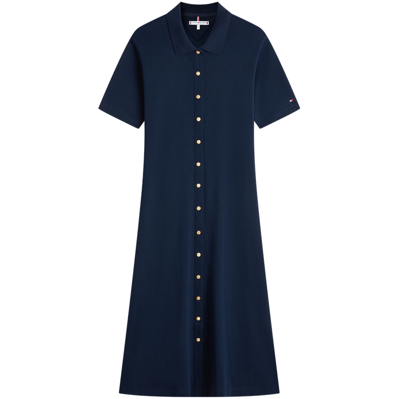 

Женское платье с коротким рукавом Tommy Hilfiger, темно-синий c1g