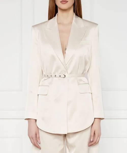 

Элегантный атласный жакет Goldeneye Skinny fit Pinko, бежевый