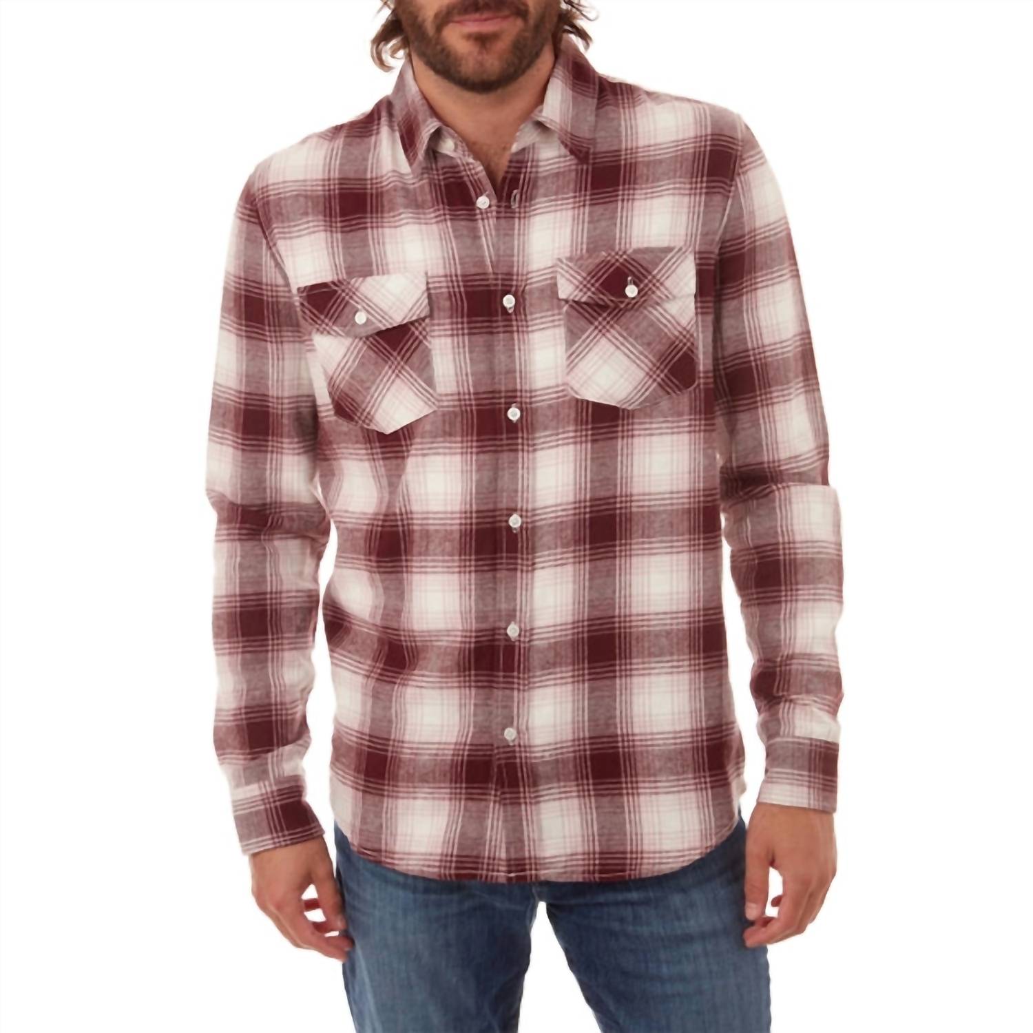 

Рубашка Randy Flannel в бордовом цвете PX