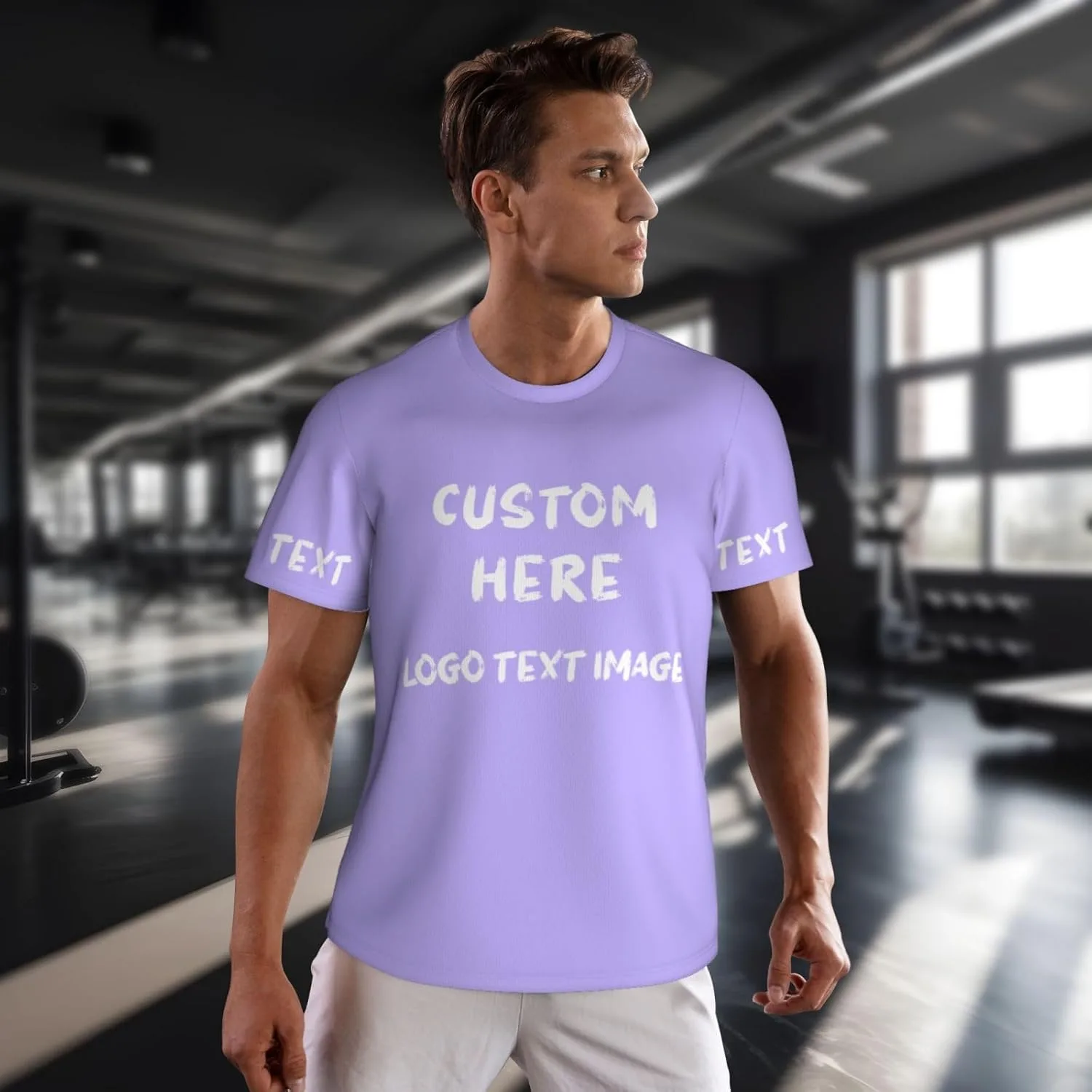 Футболка мужская Custom с принтом спереди и сзади — фото 4