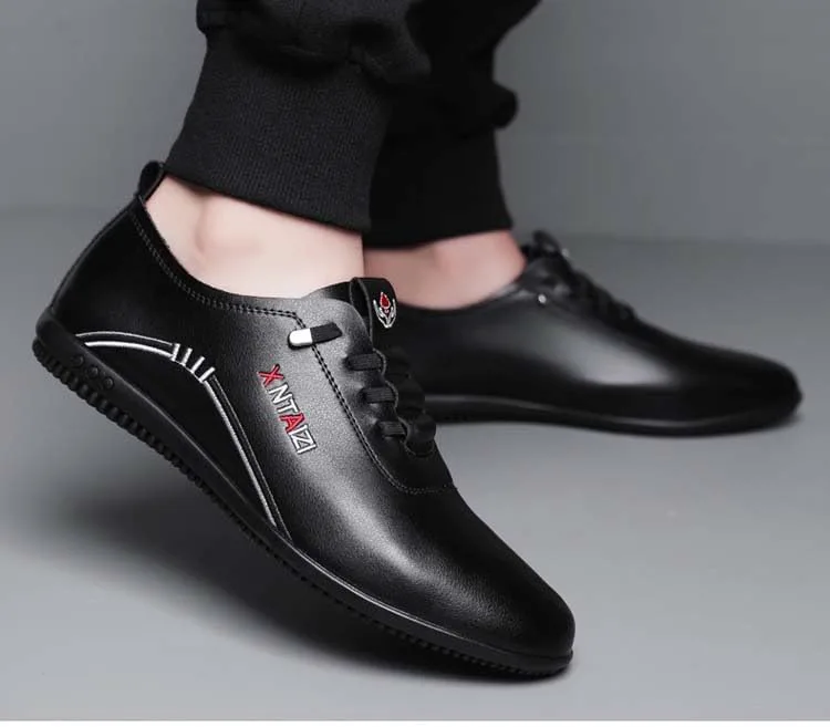 Man's Seasonal Style Features a Pair of Loafers - Stylish, Versatile, Lightweight and Comfortable, Suitable for Both Work and Casual wear FmShi, черный — фото 4