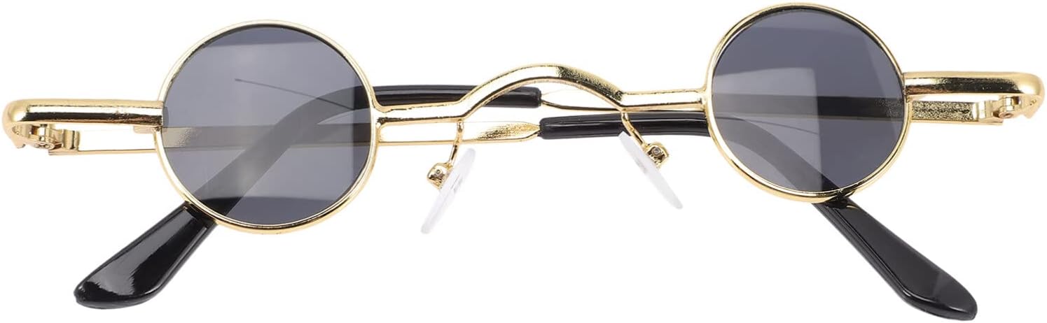 

Солнцезащитные очки ibasenice в стиле панк с УФ-защитой, ретро-оправой и круглым оправой, в винтажном стиле, идеально подходят для вечеринок, пляжа, путешествий и модных мероприятий