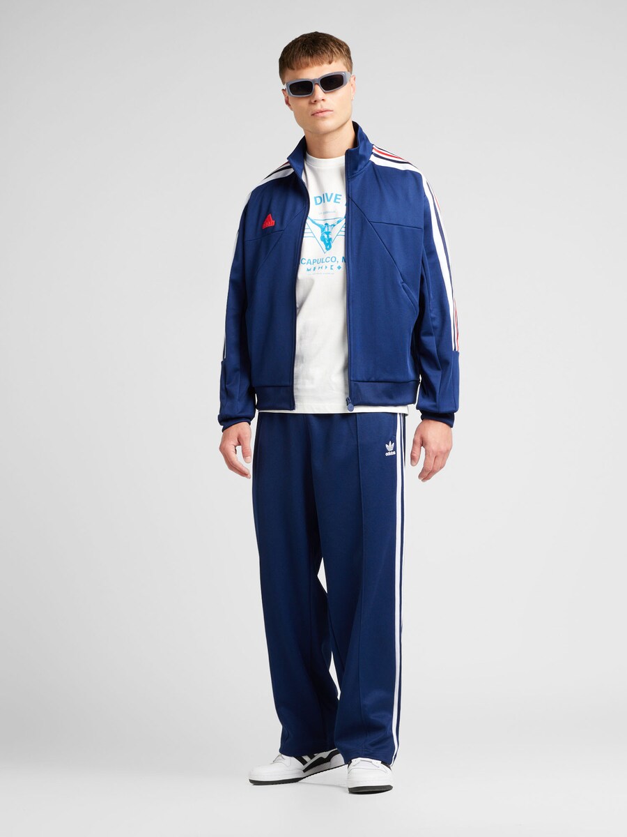 Брюки свободного кроя ADIDAS ORIGINALS Adicolor Firebird, темно-синий — фото 4