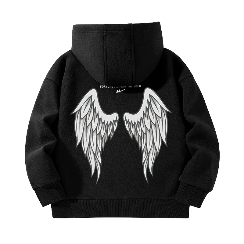 Толстовка с капюшоном утепленная унисекс WARRIOR, Black/H Silicone, Huawei White K+H, Winged B