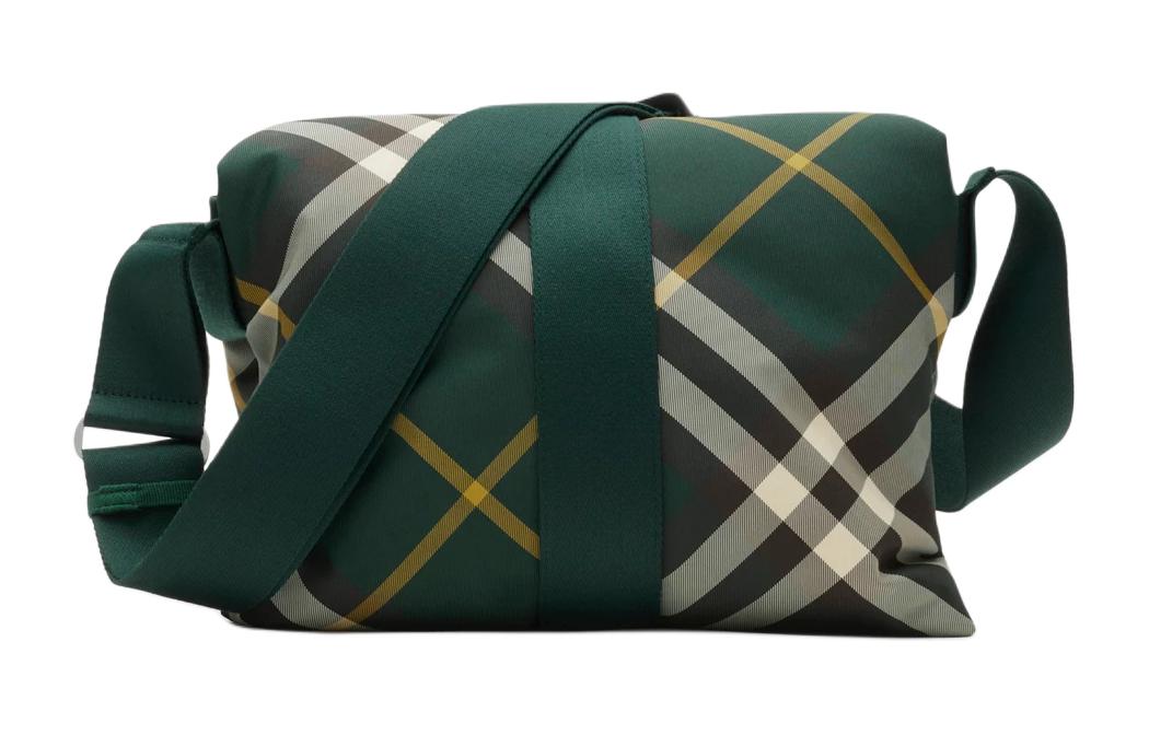Burberry Полиэстеровый мессенджер кроссбоди через плечо мужской сумки цвет плюща — фото 3