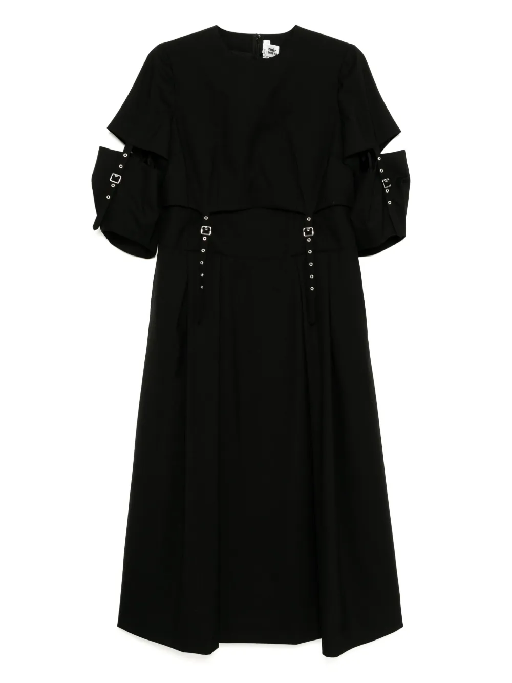 

Платье с разрезами на рукавах Noir Kei Ninomiya, черный