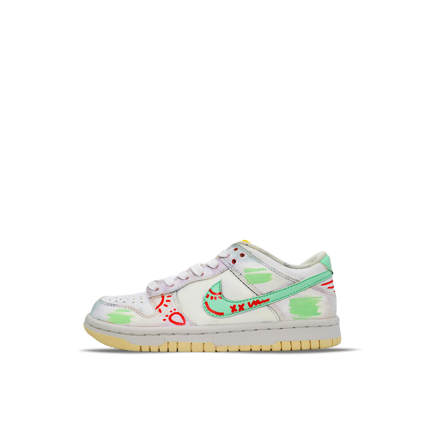 

Кроссовки Nike Dunk Skateboarding Shoes Women's Low-top White/pink, белый