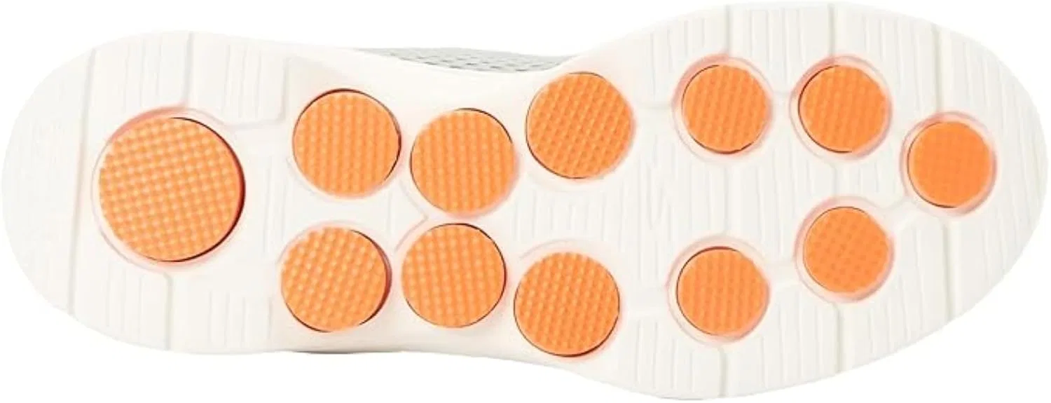 Мужские кроссовки Skechers Go Walk 7 Construction Trainers, Grey And Orange Textile Synthetic — фото 4