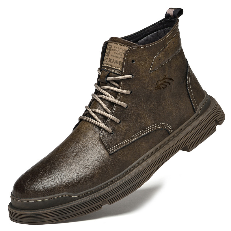 

Bull Thunder Коричневые короткие ботинки Martin для мужчин, цвет Brown