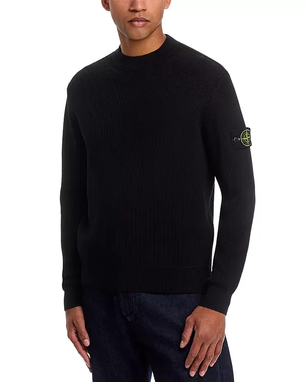 Свитер с нашивкой Maglia Stone Island, Black