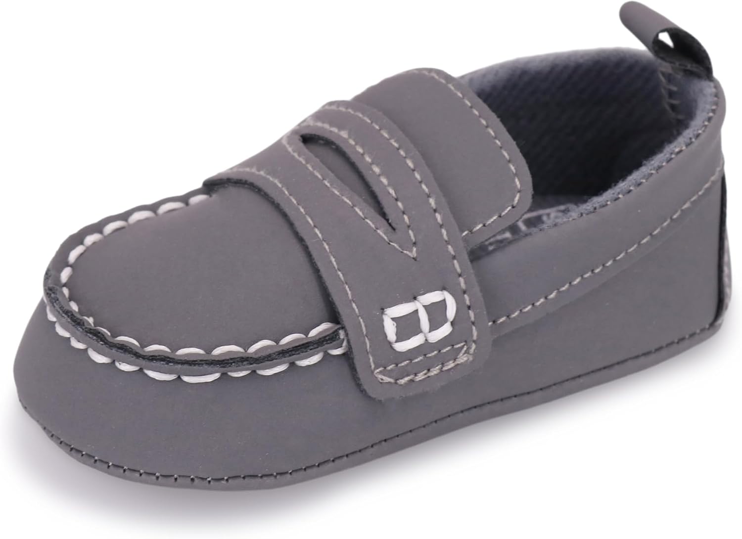 

Детские мокасины LONSOEN для девочек и мальчиков, обувь для первых шагов, серый