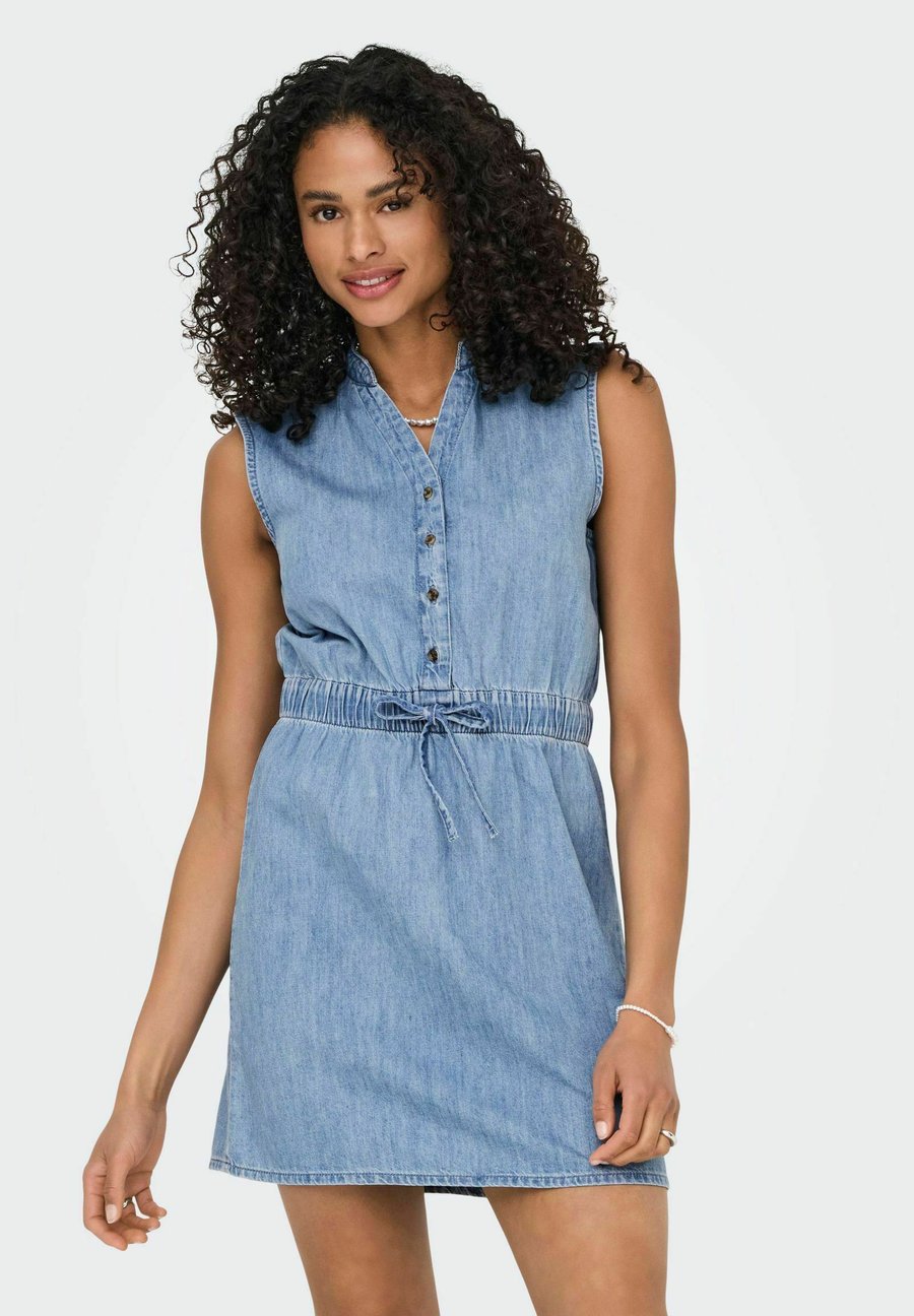 

Платье ONLY NORMAL GESCHNITTEN V-AUSSCHNITT MIDI, Light Blue Denim/Light-Blue Denim