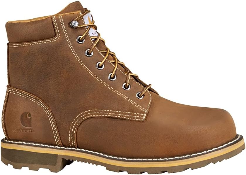 

Мужские ботинки Carhartt с гладким носком, 6 дюймов, мягкий носок, подошва с протектором, коричневый