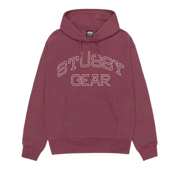 

Худи Stussy Gear Hoodie Oxblood, красный