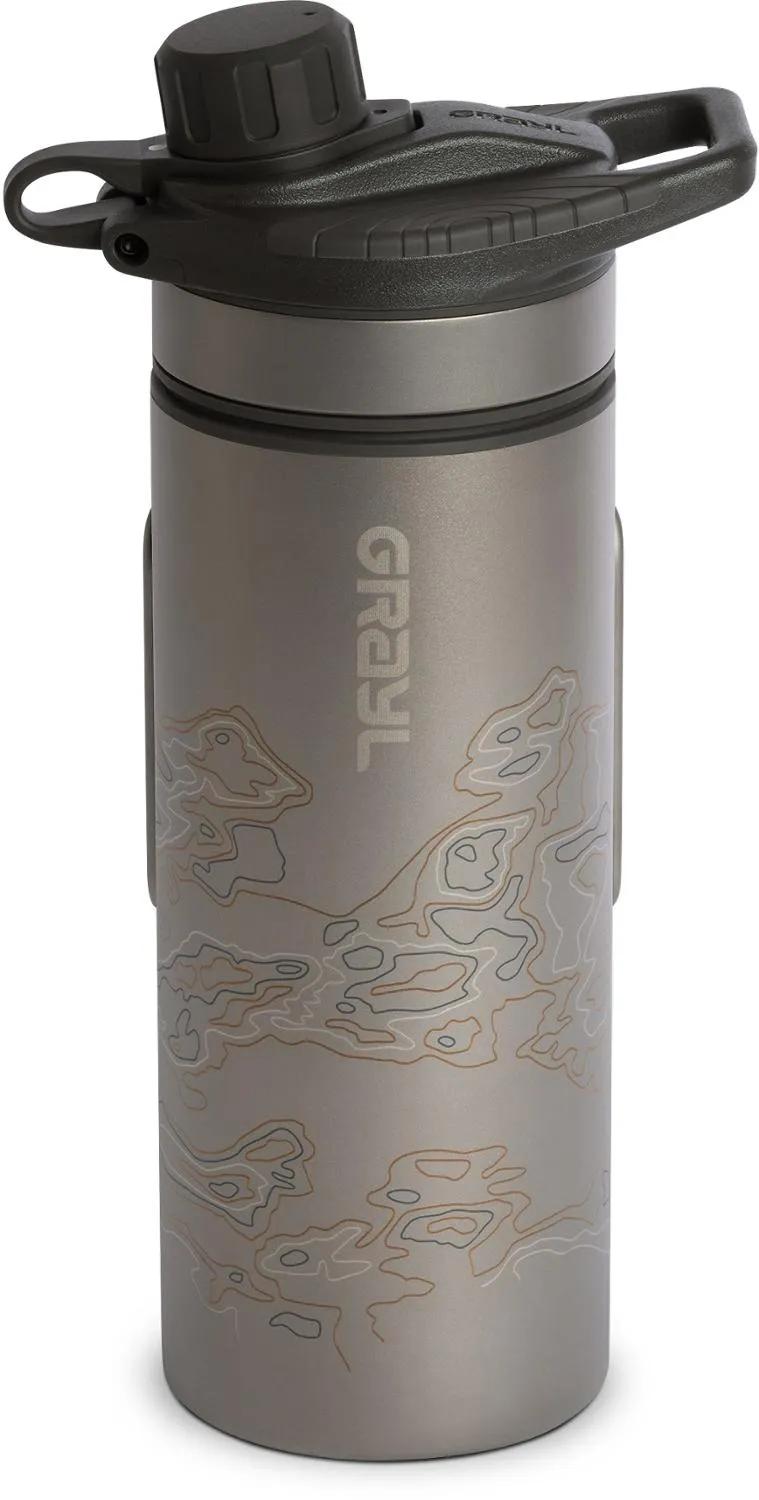 

Фильтр для воды и очиститель GeoPress Ti - 24 унции. Grayl, Covert Black
