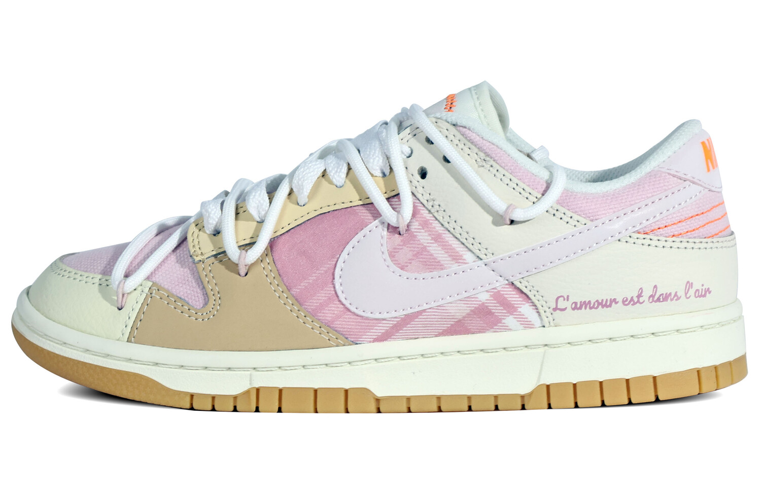 

Кроссовки Nike Dunk Skateboarding Shoes Unisex Low-top Beige, розовый